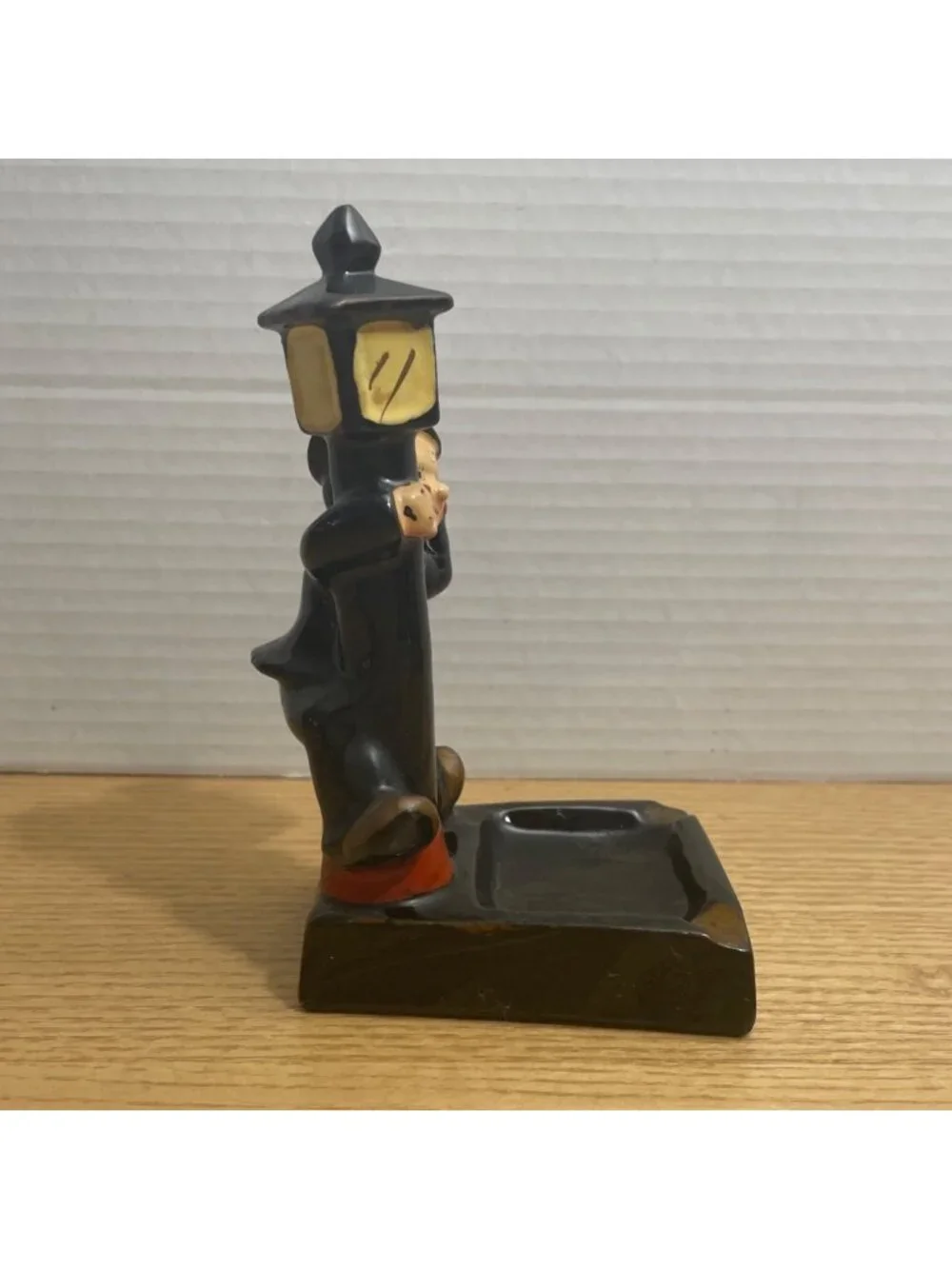 Vtg 1959 Hobo Charlie Chaplin Lamp Post Ashtray Drunk Clown Boozer Japan MCM
